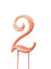 Number 2 Rose Gold Topper
