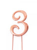 Number 3 Rose Gold Topper