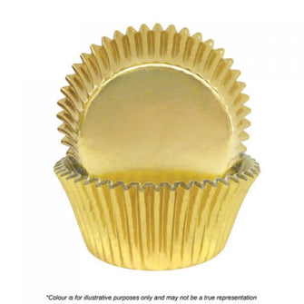 408 Gold Foil Baking Cups 72 Pack