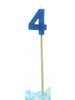 Glittered Blue Candle No. 4