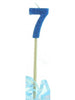 Glittered Blue Candle No. 7