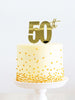 50th Gold Metal Cake Topper