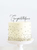 Congratulations Silver Metal Cake Topper