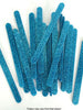 Acrylic Blue Glitter Popsicle Sticks 24pk