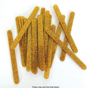 Acrylic Gold Glitter Popsicle Sticks - 24 Pack