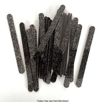 Acrylic Black Glitter Popsicle Sticks 24pk