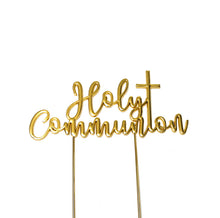 Holy Communion Gold Plated Cake Topper