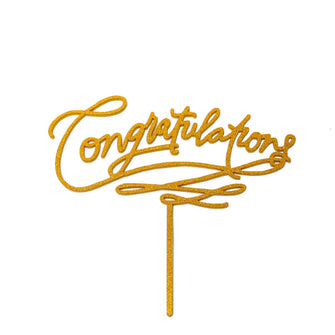 Congratulations Gold Cake Topper