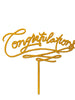 Congratulations Gold Cake Topper