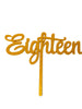 Eighteen Gold Cake Topper
