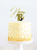 Happy 18th Gold Metal Cake Topper