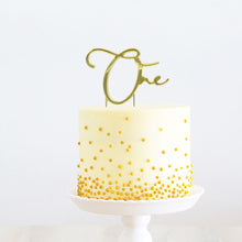 One Gold Metal Cake Topper