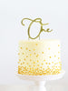 One Gold Metal Cake Topper