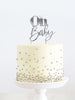 Oh Baby Silver Metal Cake Topper