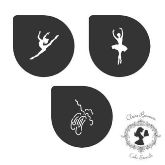 Ballerina Stencil Set of 3