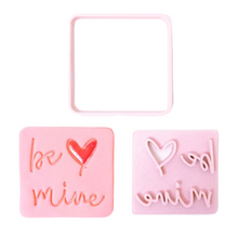 Be Mine Square Cookie Cutter and Embosser