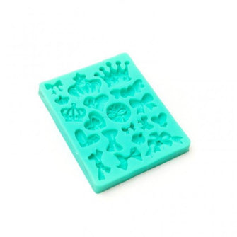 Bows Hearts and Crowns Silicone Mould