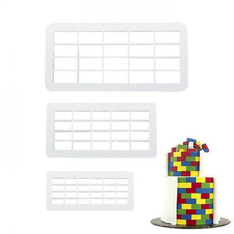 Brick Pattern Impression Cutter - 3 Piece Set