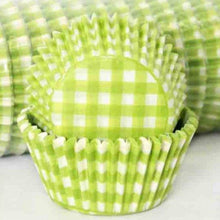 Lime Green Gingham 500 Bulk cupcake cases