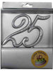 Cake Topper Silver 25 Twenty Five