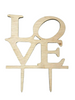 Cake Topper Wood LOVE Uppercase
