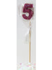 Glittered Pink Candle No. 5
