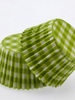 Cupcake Cases Gingham Green 20pk