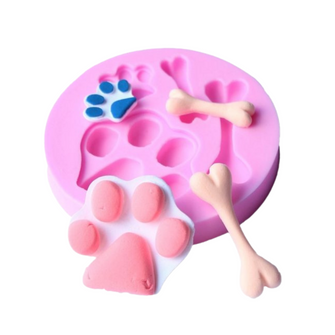 Dog Paw and Bone Silicone Mould