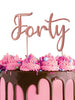 Forty Rose Gold Cake Topper