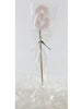 Glittered Pearl White Candle No. 8