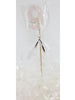 Glittered Pearl White Candle No. 9