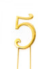 Number 5 Gold Topper