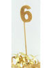 Glittered Gold Candle No. 6
