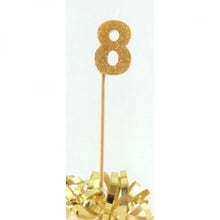 Glittered Gold Candle No. 8