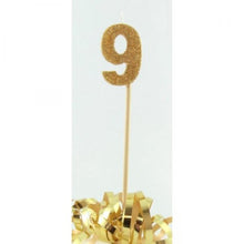 Glittered Gold Candle No. 9