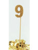 Glittered Gold Candle No. 9