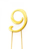 Number 9 Gold Topper