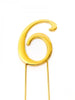 Number 6 Gold Topper