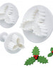 Holly 3 Leaf Plunger Cutter - 3 Piece Set