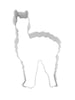 Llama White Cookie Cutter