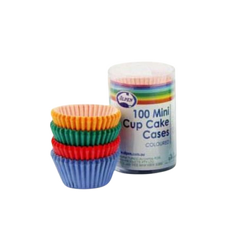 Mini Coloured Cupcake Cases 100pk