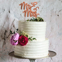 Mr & Mrs Rose Gold Cake Topper