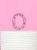 Rainbow Glitter Number 0 Topper