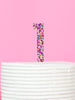 Rainbow Glitter Number 1 Topper