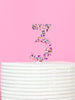 Rainbow Glitter Number 3 Topper