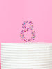 Rainbow Glitter Number 8 Topper