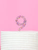 Rainbow Glitter Number 9 Topper