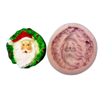 Santa Face in Wreath Mould