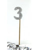 Glittered Silver Candle No. 3