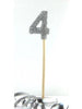Glittered Silver Candle No. 4